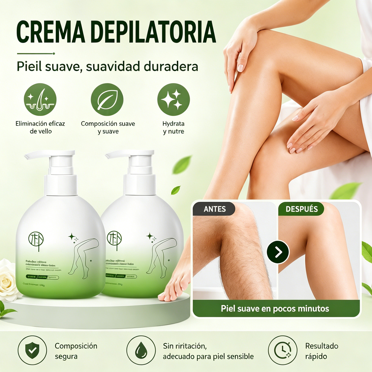 ✨Kit de depilación suave y respetuoso con la piel | Oferta por tiempo limitado🎁