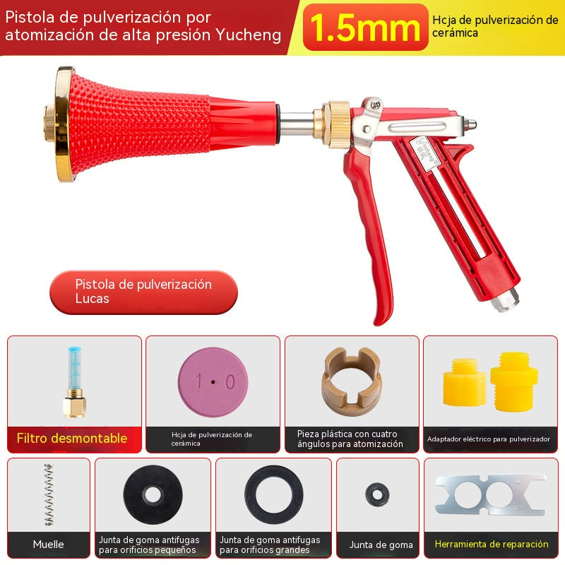 Pulverizador agrícola de alta presión con filtro y boquilla a prueba de viento. Pulverizador agrícola con bomba de pistón.
