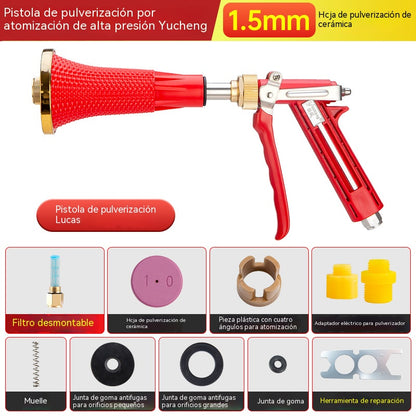 Pulverizador agrícola de alta presión con filtro y boquilla a prueba de viento. Pulverizador agrícola con bomba de pistón.