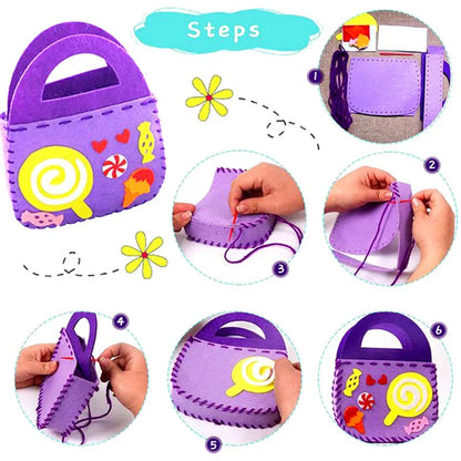 🔥【4 броя】🎁🧵Направи си сам нетъкани ръчно изработени детски чанти, най-добрият подарък за деца