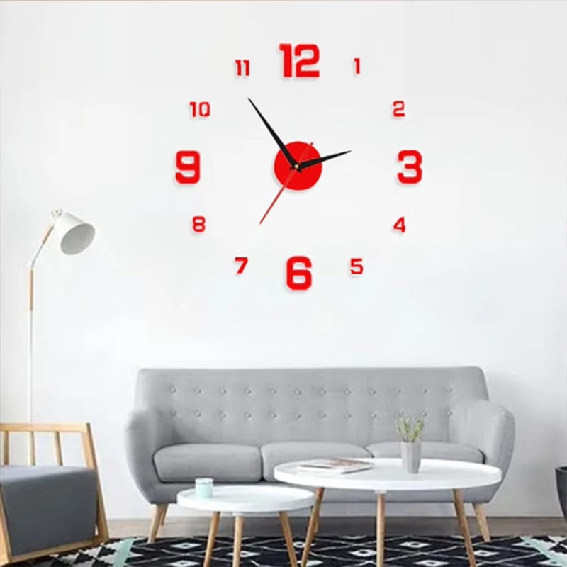 Juego de reloj de pared acrílico luminoso 3D para armar