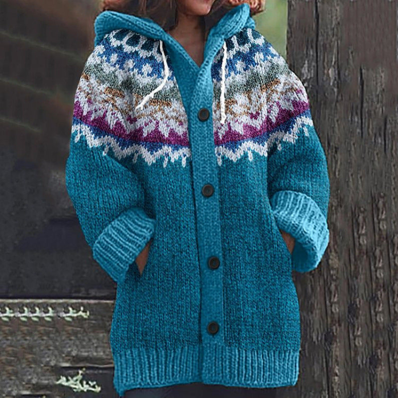 🔥【Tallas S~5XL】✨Nueva chaqueta con capucha retro, elegante y colorida, ideal para otoño/invierno