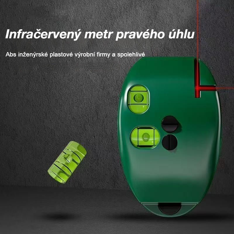 🔴 2v1 laserová vodováha pro pravý úhel – rychlé a přesné zarovnání bez použití křídové šňůry