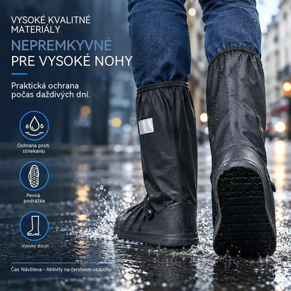 【1 pár】 Zabráňte namočeniu tenisiek! Odolné nepremokavé návleky na topánky: protišmykové a skladacie - ľahko sa nosí v taške 🌧️