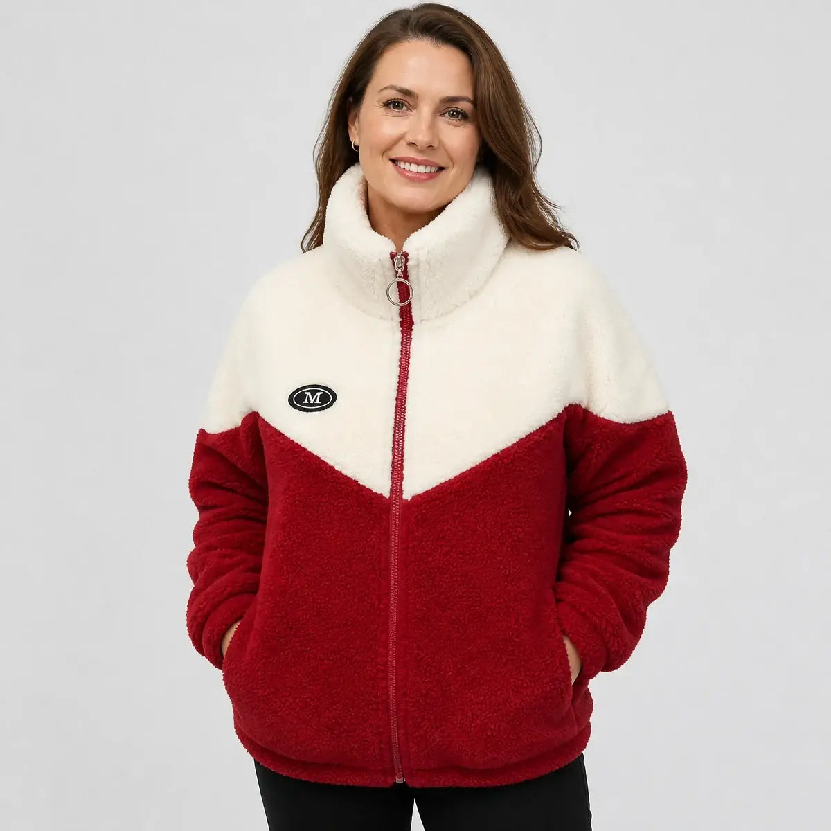 🔥🐏【M-4XL】Abrigo de algodón con forro de invierno, grueso forro de lana de cordero, abrigo cálido