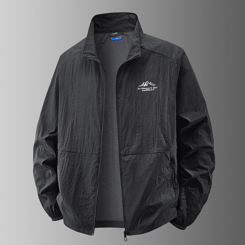 🔥【M-8XL】☀️Chaqueta ligera hombre, cuello alto, anti-viento y UV, ideal para viajes.Nuevos productos -49%
