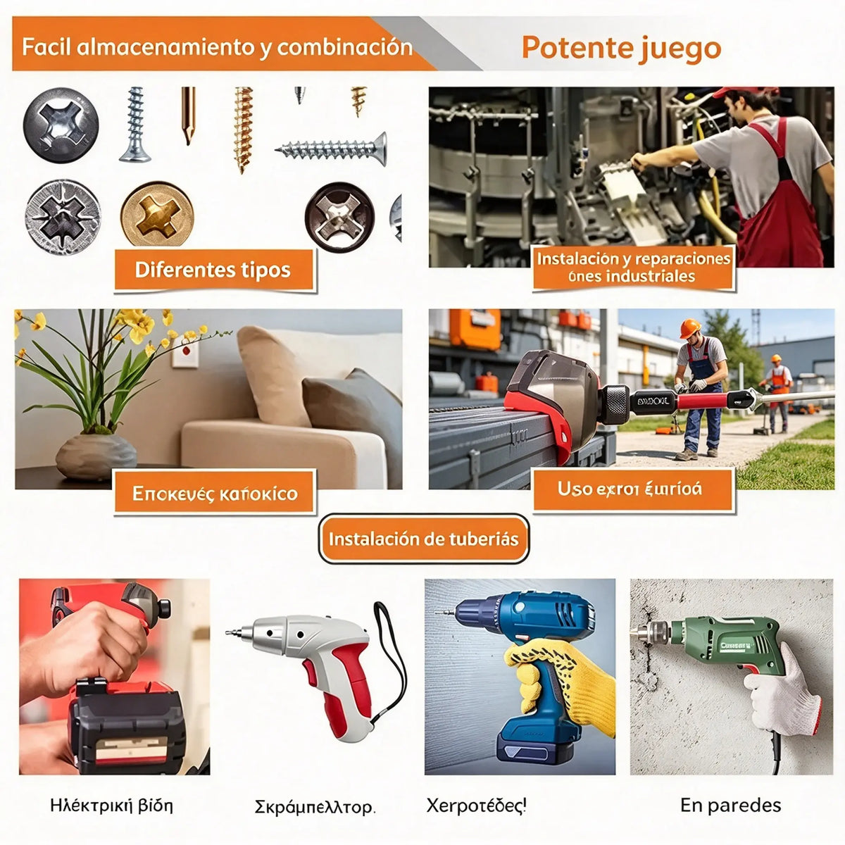 🧰⚒️ 【Juego de 9 puntas de destornillador antideslizantes K5 [25-150L]】Puntas Phillips antideslizantes, magnéticas, ultrarresistentes y de alta dureza para taladros eléctricos.