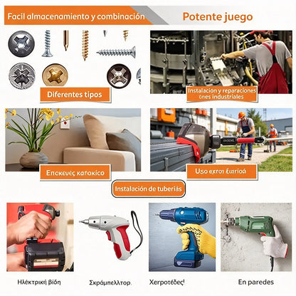 🧰⚒️ 【Juego de 9 puntas de destornillador antideslizantes K5 [25-150L]】Puntas Phillips antideslizantes, magnéticas, ultrarresistentes y de alta dureza para taladros eléctricos.