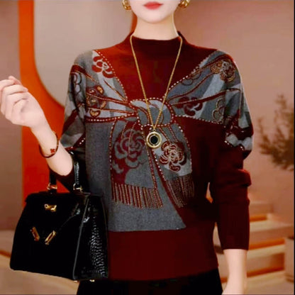 🔥【M~5XL】✨Nov jesensko/zimski dvostranski flis topel, ohlapen, moden potiskani ženski pulover