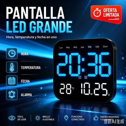 🕰️ ¡Más de 50.000 unidades vendidas! 🛏️ Reloj digital para el hogar y la oficina: ¡despierte suavemente y olvídese de las alarmas molestas! Brillo ajustable, funcionamiento silencioso por la noche. 🌙