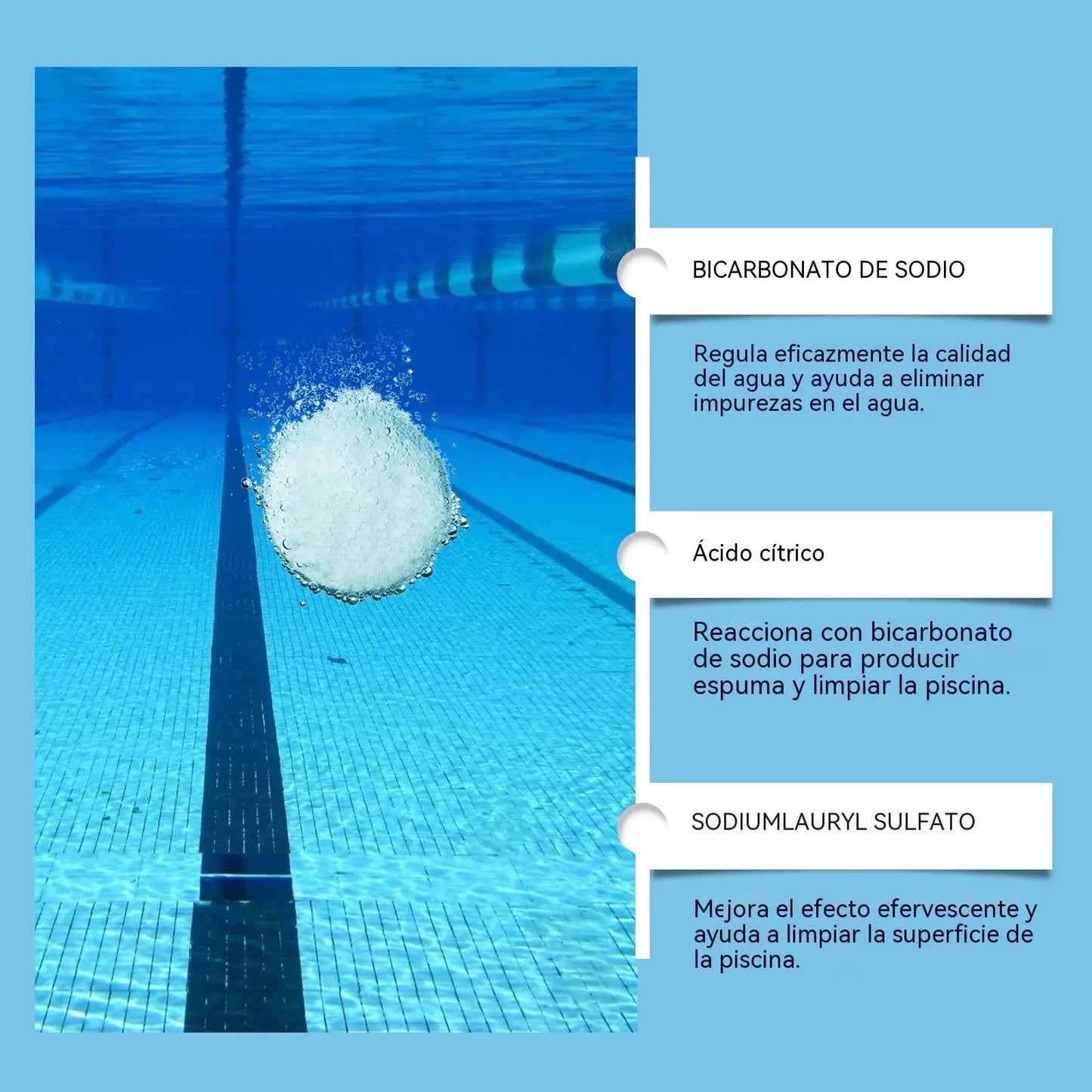 🔥【Compra 1, llévate 1 gratis】🏊‍♀️💧Pastillas limpiadoras para piscinas para un agua clara y transparente.