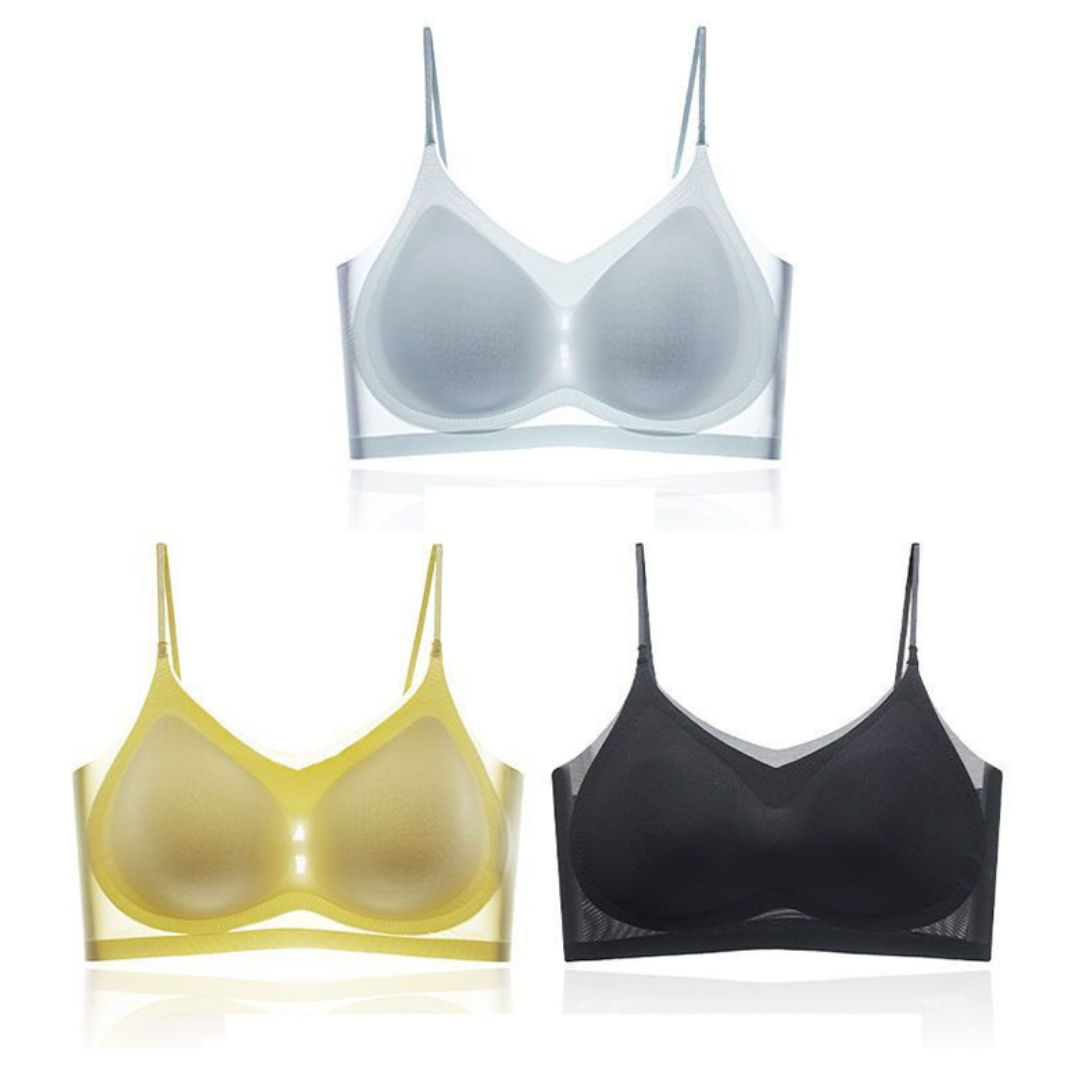 【🔥 Compra 3 y llévate 3 gratis】👙 [3 piezas/6 piezas/9 piezas] Sujetador ultrafino de seda helada [40-100 kg]