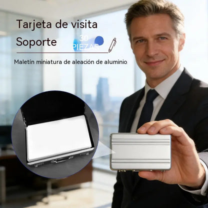💼 Mini Estuche de Aluminio para Tarjetas｜Compacto, Elegante y Resistente ✨
