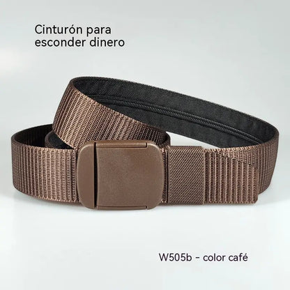 🔥【Compra 1 y llévate 1 gratis】🔥【Longitud： 130 cm】Cinturón de viaje táctico con bolsillo oculto para dinero