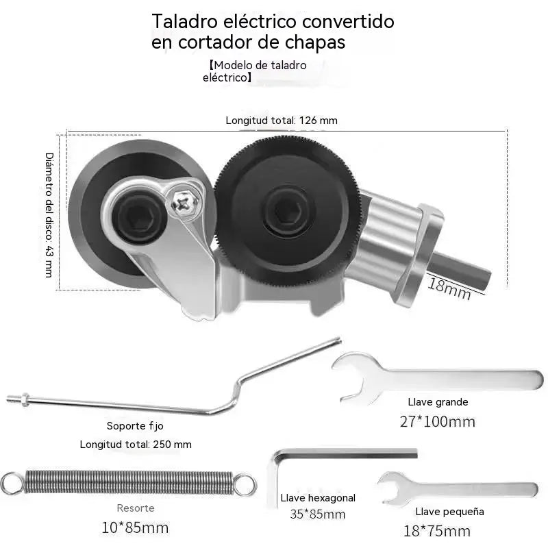 🛠49% OFF 🔧 Adaptador para taladro eléctrico 🔩 Transforma tu taladro eléctrico en una herramienta de corte.