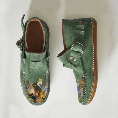 ✨👢【35-43】Nové jesenné ploché vysoké čižmy, ležérne členkové čižmy z mäkkej kože so zipsom