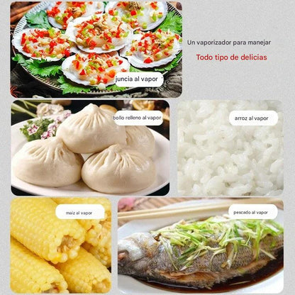 🔥Vaporera multicapa de grado alimenticio para horno microondas