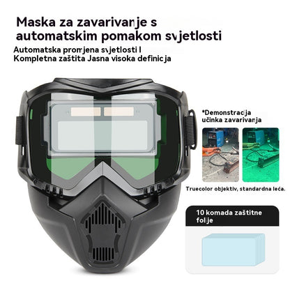 🔥😎Potpuno automatska maska za zavarivanje s prekidačem svjetla i zaštitnom maskom za zavarivače koja se montira na glavu
