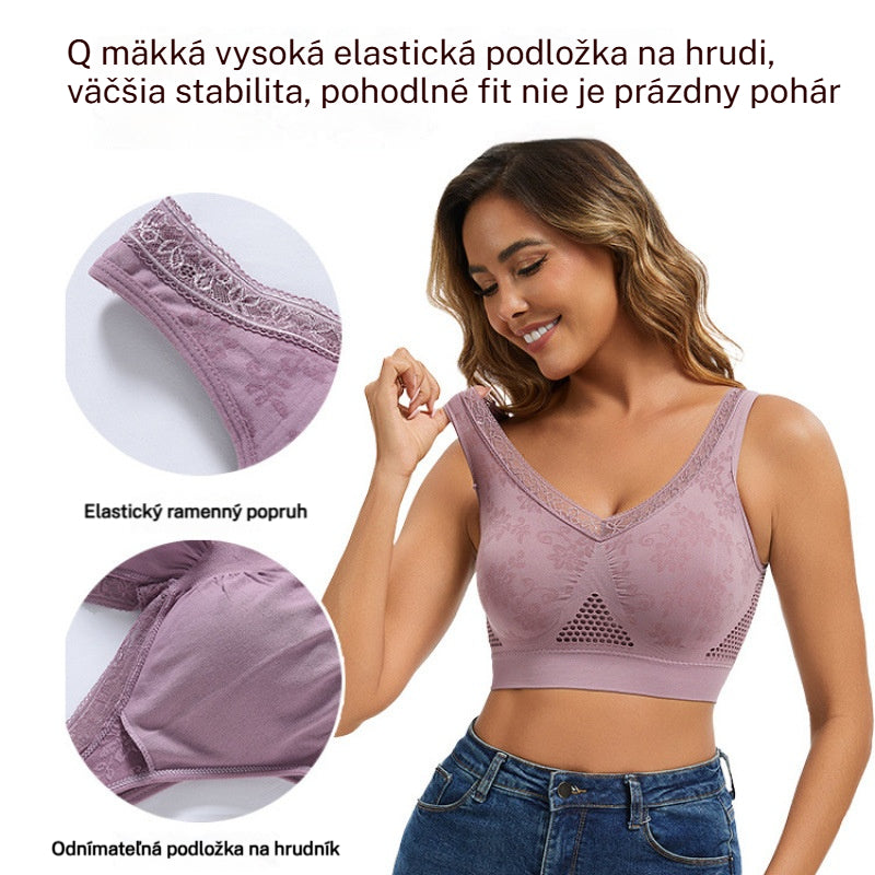 😍❤️40-120 kg【3 kusov】✨ Čipkovaná podprsenka bez kostíc, vysoká opora, špeciálne navrhnutá pre ženy