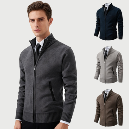 ✨【60% отстъпка：M-3XL】2026 Ново мъжко яке с дебела яка и подплата от полар, жилетка и пуловер