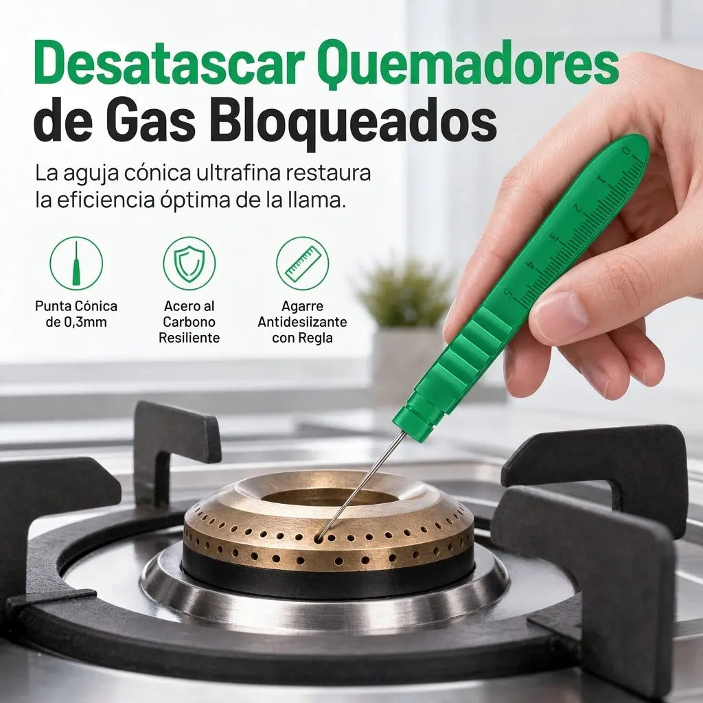 Desatascar Quemadores de Gas Bloqueados