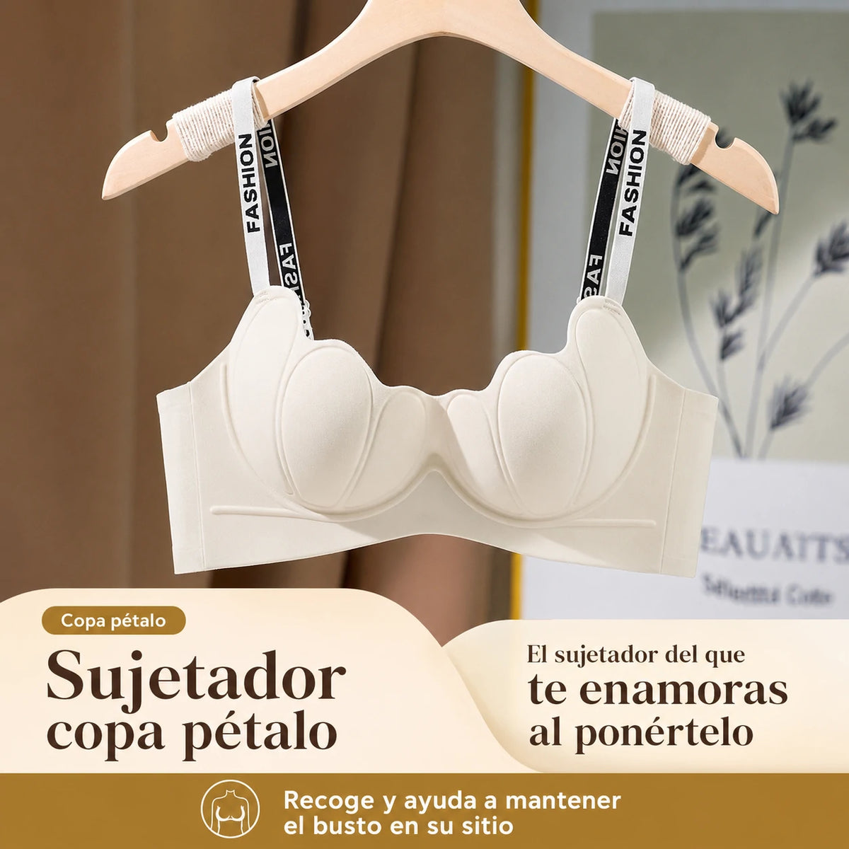 😍【Pack de 3】Sujetador sin aros para mujer, cómodo y sin costuras ❤️【40-85 kg】