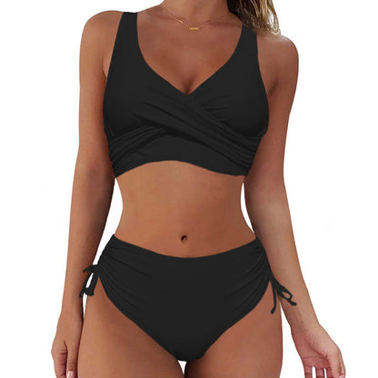 🏖️👙【Отстъпка за нов продукт】🌴【S-3XL】Нов дамски семпъл, едноцветен, бързосъхнещ, удобен, дишащ бикини бански за лято 2026