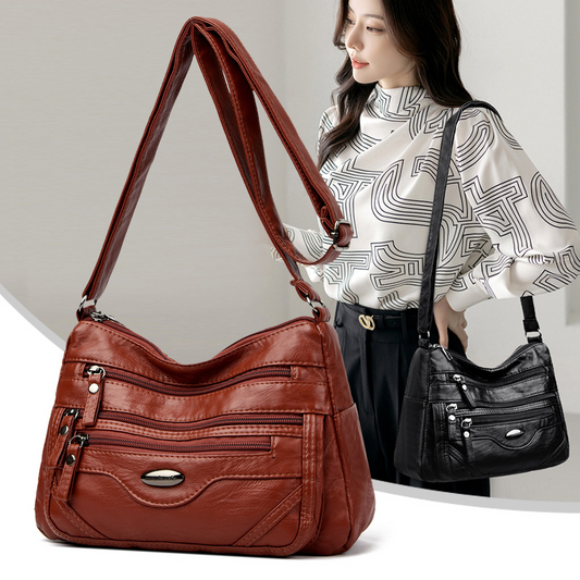 👜 💟Nuevo bolso de hombro de piel suave con múltiples compartimentos, elegante y con estilo.
