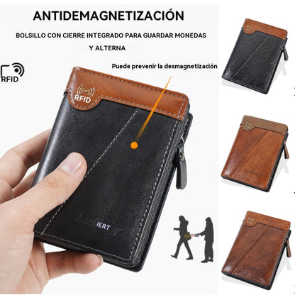 ✨Nová prémiová pánská peněženka na zip v retro stylu s funkcí RFID proti krádeži.