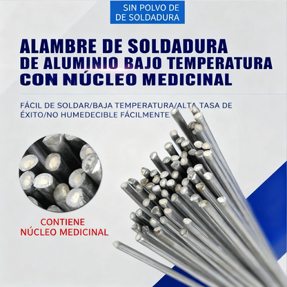 💥【50 piezas】Alambre de soldadura de aluminio de baja temperatura de 1,6 mm, soldadura y reparación de varios metales