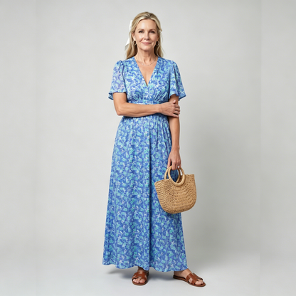 【S-3XL】Elis – Vestido largo y vaporoso con estampado floral