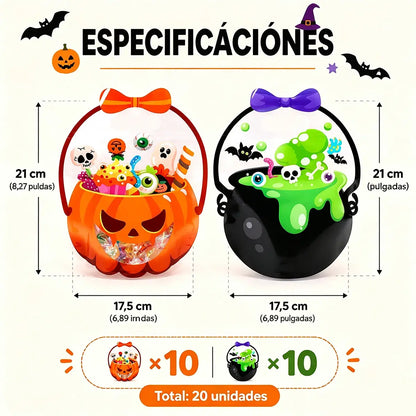 20 piezas 28€ 🎃Bolsas de plástico para dulces de Halloween, bolsas para caramelos de truco o trato