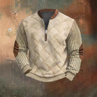 【S-5XL】 Pánska polopriehľadná mikina na zips s novou jesennou a zimnou potlačou 3855349