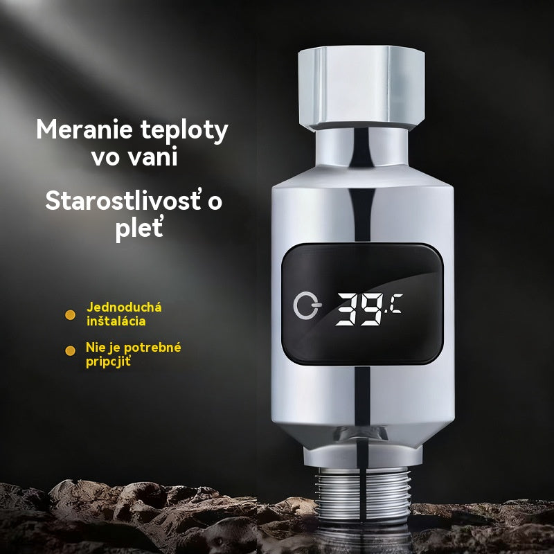 🔥🔥🚿Vodeodolný sprchový teplomer s LED displejom (Celzia)🌡️
