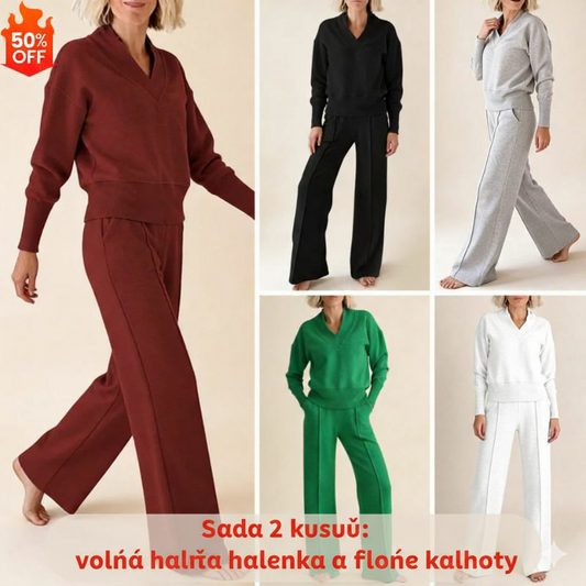 🥰📢📢 50% SLEVA!!!【M-5XL】Dámský pletený komplet 2026 | Dvoudílný set s dlouhým rukávem ✨