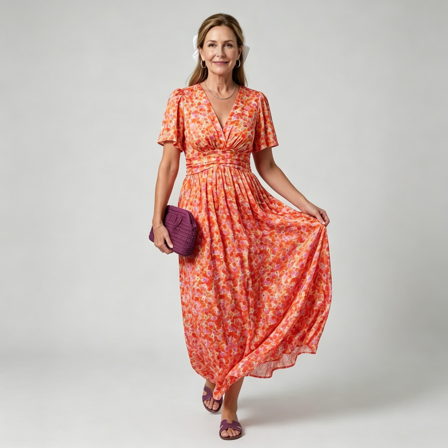 【S-3XL】Elis – Vestido largo y vaporoso con estampado floral