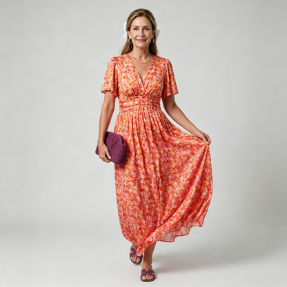 【S-3XL】Elis – Vestido largo y vaporoso con estampado floral