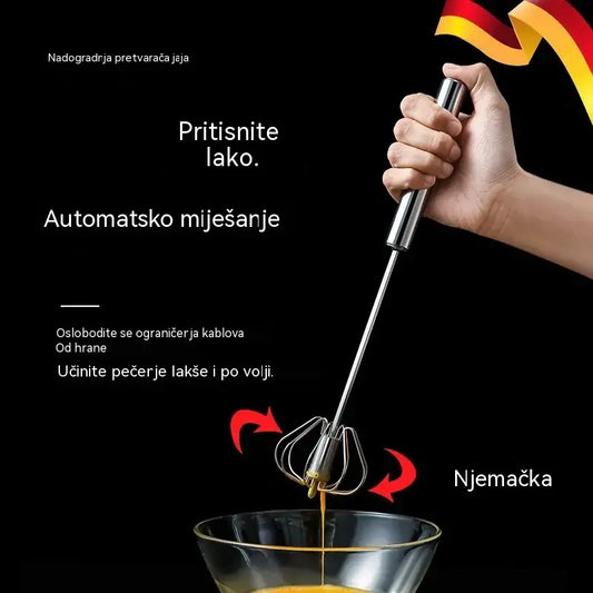 23 € [Set od 2 dijela] Poluautomatska pjenjača za jaja od nehrđajućeg čelika