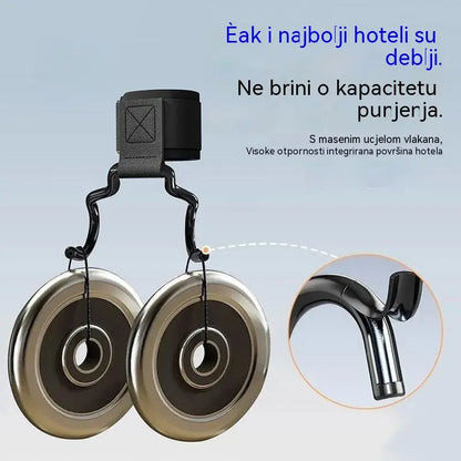 🔥Komplet od 2 fitnes kukice za bodybuilding i dizanje utega, proširena potpora od 125 mm, protuklizne narukvice za ruke, nosivost 250 kg za povlačenja i mrtvo dizanje.