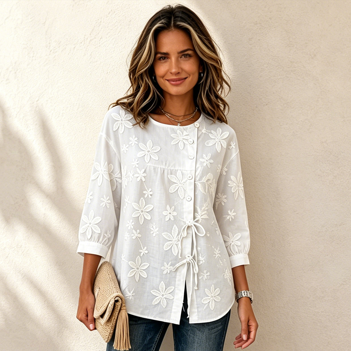 🔥【S-3XL】🔥Nueva camisa de manga corta para mujer: cómoda y transpirable, sencilla y elegante.