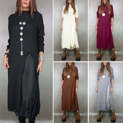 ✨✨【XS-3XL】-50%👗Нов комплект от дантела, модел пуловер, рокля тип „комбинация“ + пуловер, комплект от две части