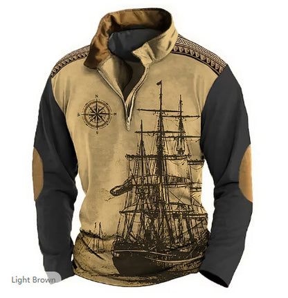 【XS-5XL】🔥Oferta por tiempo limitado: 38% de descuento🔥 Polo de velero de cuello alto para hombre, nuevo estilo, suave y cómodo