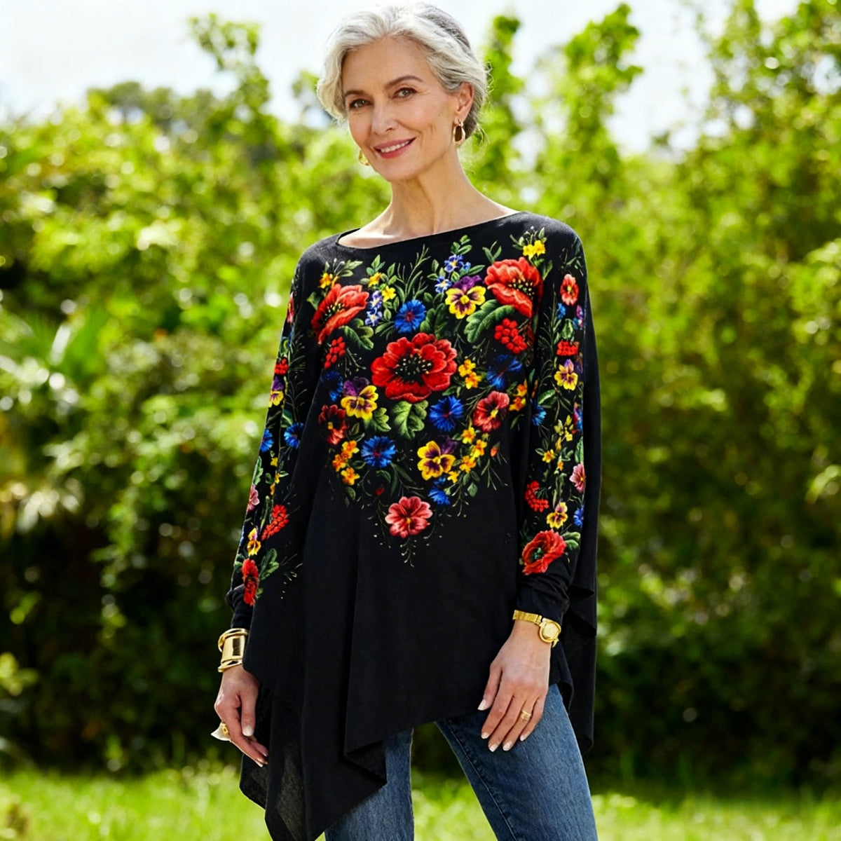 🌷🌸【S-5XL】2025 nuevo otoño e invierno mujeres top estampado retro tops sueltos.🌞