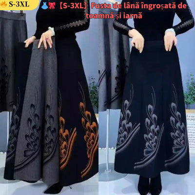 👗🎀【S-3XL：35-95kg】Jesenska i zimska vunena suknja, moderna i svestrana