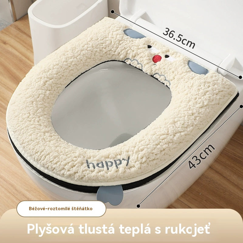 🔥🚽✅Kúpte 1 a získajte 1 zadarmo🎁Zimné teplé poťahy na toaletné sedátko s fleecovou podšívkou