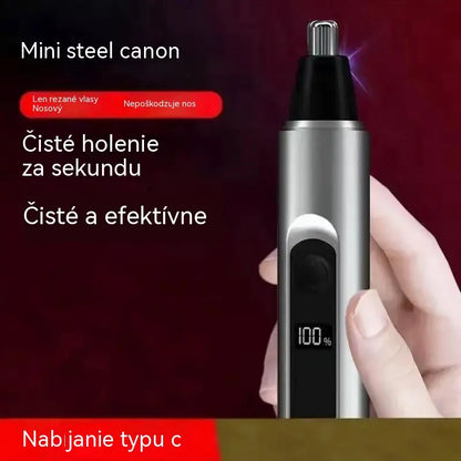 Profesionálny zastrihávač nosa a uší s LED displejom, bezbolestné cestovné darčeky