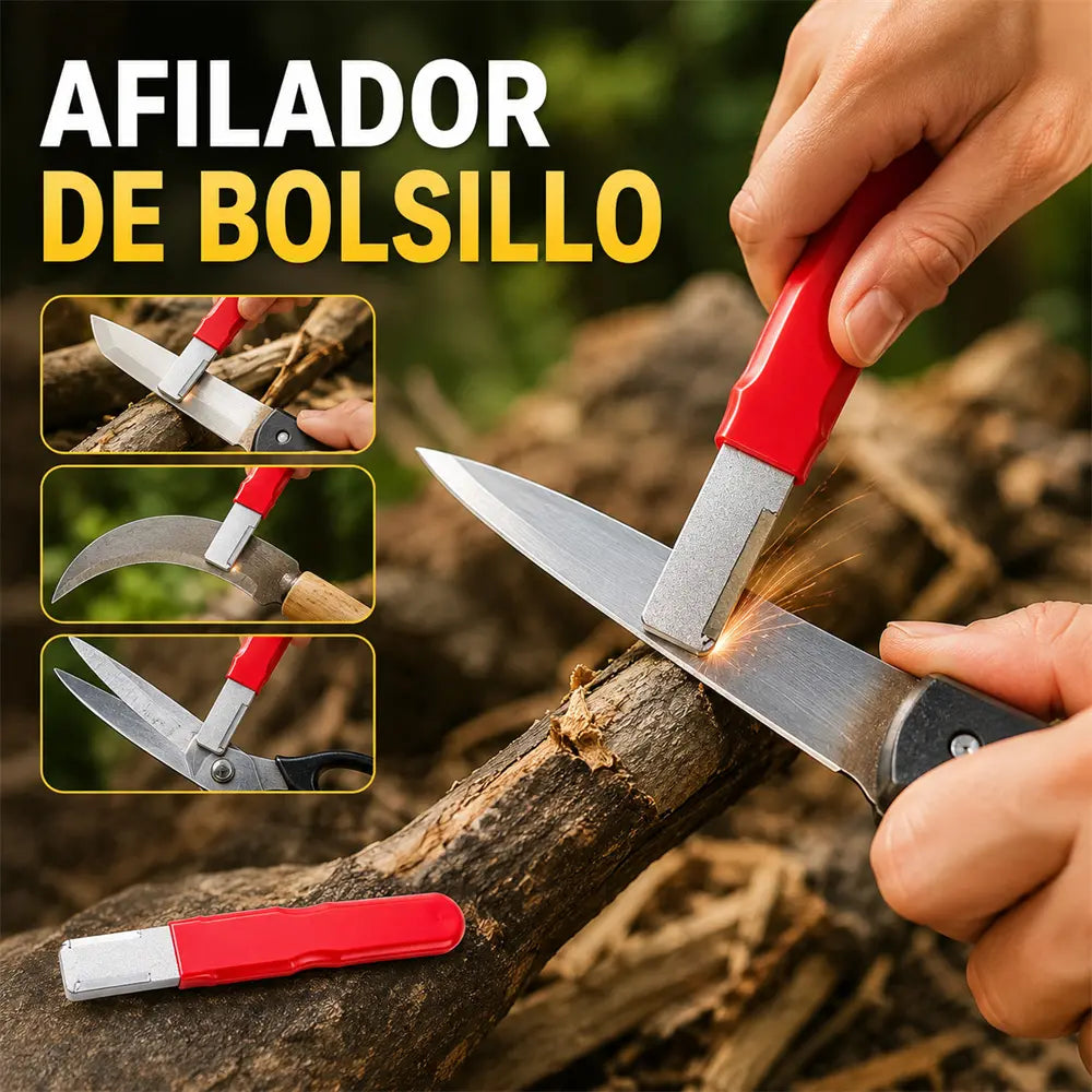 【Compra 1 y llévate 1 gratis】【2 pieza】Afilador de cuchillos portátil y rápido para tijeras de jardín, cuchillos de cocina y raspadores.
