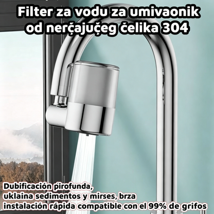 💧【Kupite 1, dobijte 1 gratis】✨ Filter za vodu za slavinu od nehrđajućeg čelika 304 | Dubinsko pročišćavanje, uklanja sediment i mirise, brza ugradnja, kompatibilan s 99% slavina 🚰