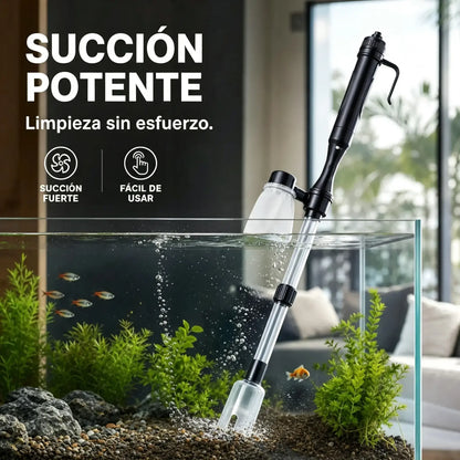 🐠 Limpiador eléctrico de grava para acuarios: funciona con pilas, tiene un tubo de longitud ajustable y es fácil de limpiar; ideal para todo tipo de acuarios 🧹🐟