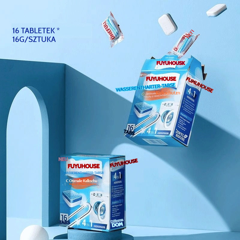 🛁💦【1 opakowanie, 16 tabletek】✨Musujące tabletki do pralki do dezynfekcji i usuwania plam